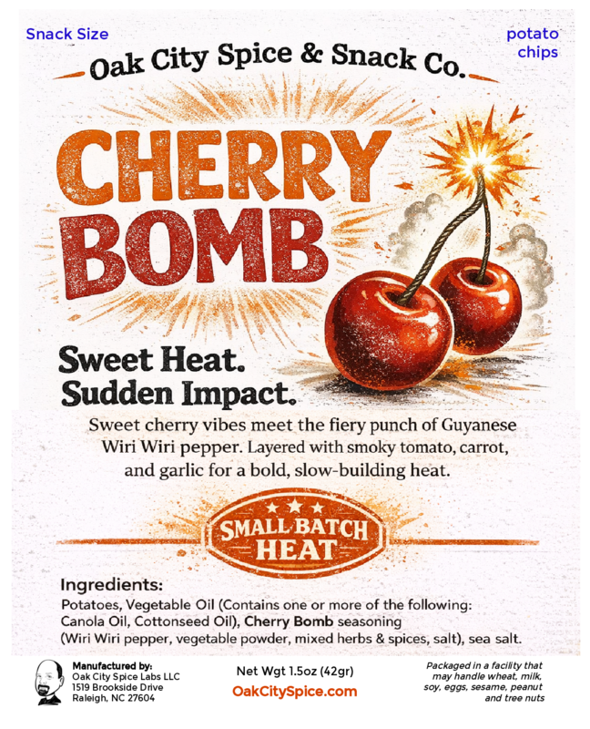 Cherry Bomb Chips – Oak City Spice & Snack Co.