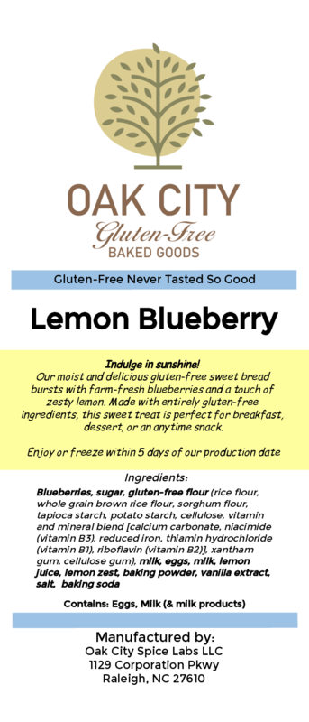 Lemon Blueberry Bread - Gluten-Free